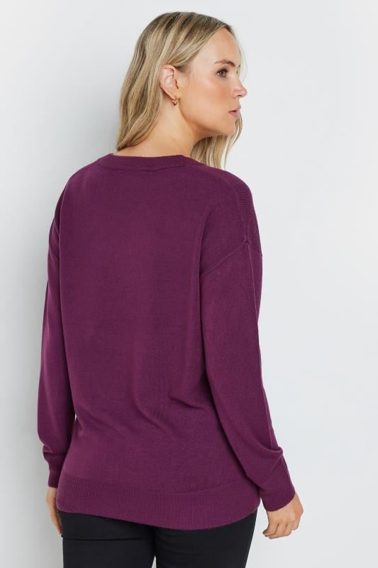 Evans LTS Tall Purple Long Sleeve V-Neck Jumper