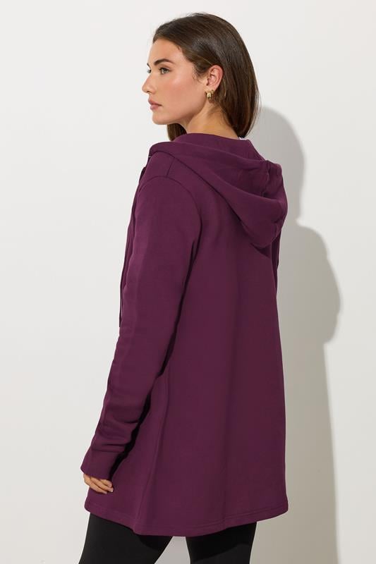 Evans LTS Tall Purple Longline Hoodie