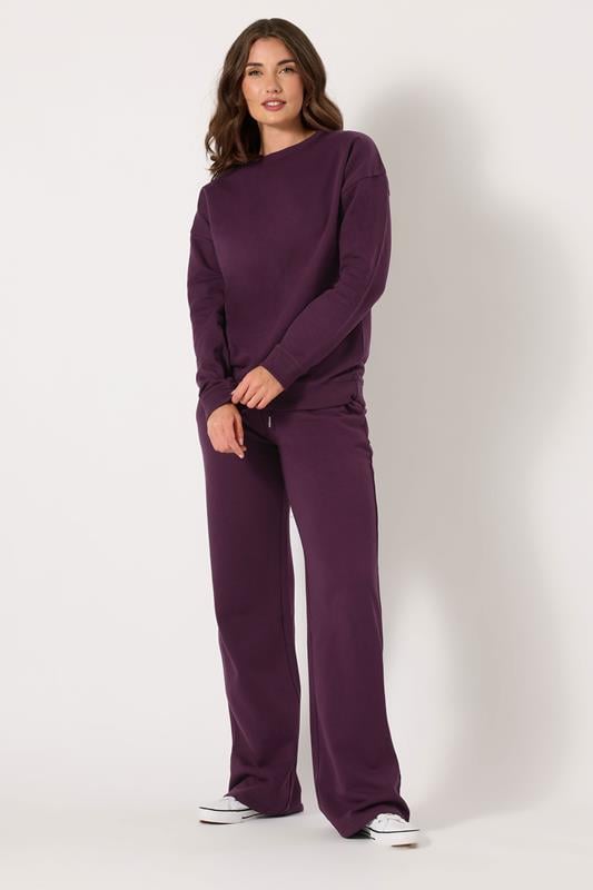 Evans LTS Tall Purple Wide Leg Joggers