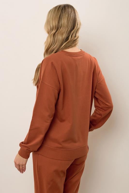 Evans LTS Tall Rust Orange Crew Neck Sweatshirt