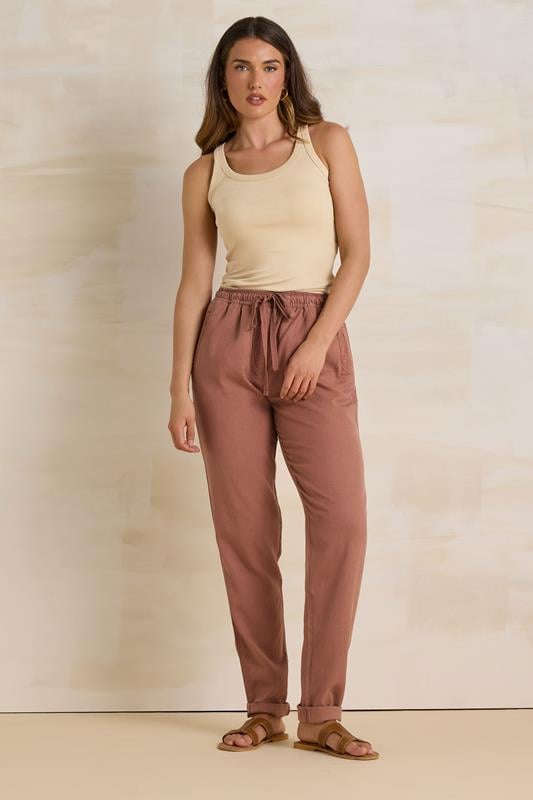 Evans LTS Tall Rust Orange Lyocell Blend Joggers