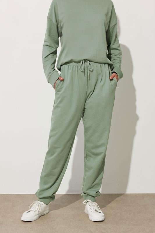Evans LTS Tall Sage Green Cuffed Joggers