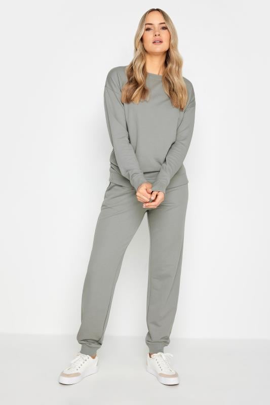 Evans LTS Tall Soft Grey Cuffed Drawstring Joggers
