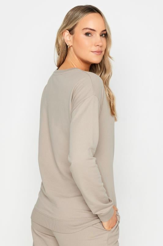 Evans LTS Tall Stone Brown Crew Neck Sweatshirt