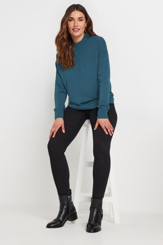 Evans LTS Tall Teal Blue Turtle Neck Jumper