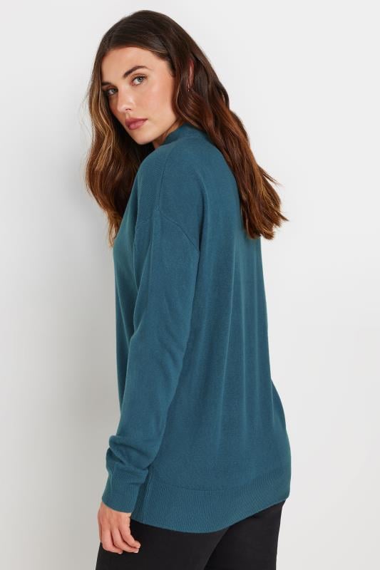 Evans LTS Tall Teal Blue Turtle Neck Jumper