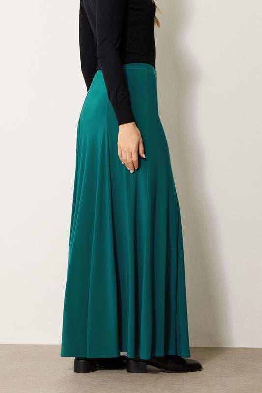 Evans LTS Tall Teal Green Godet Maxi Skirt