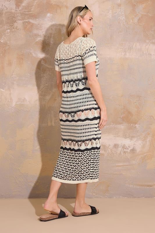Evans LTS Tall White Crochet Midi Beach Dress