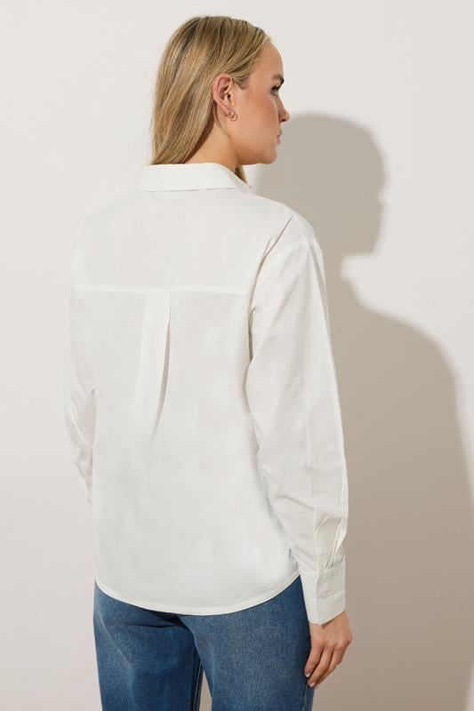 Evans LTS Tall White Embellished Long Sleeve Shirt