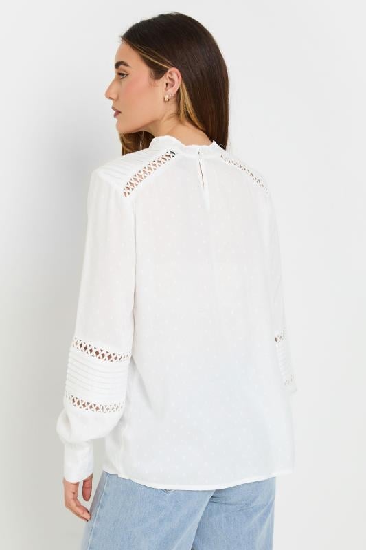 Evans LTS Tall White Ladder Trim Shirt