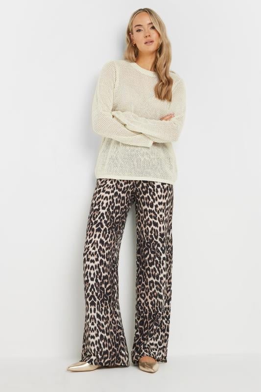 Evans LTS Tall White Metallic Pointelle Jumper