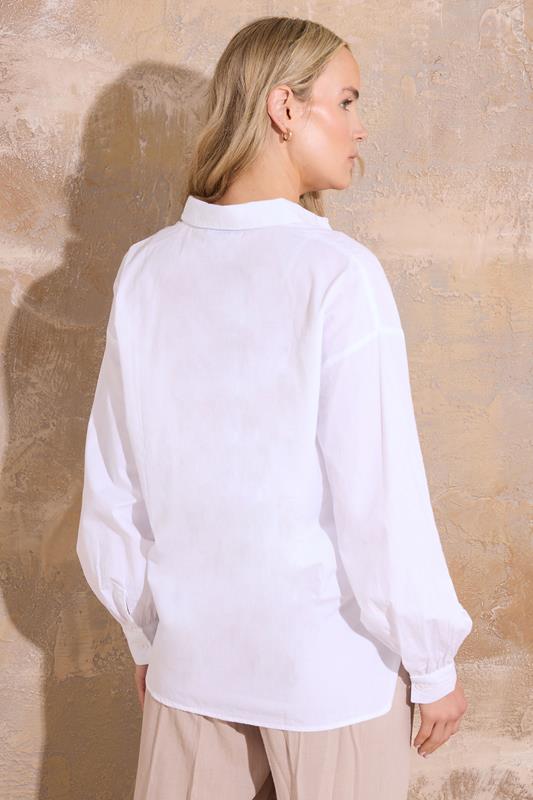 Evans LTS Tall White Plain Cotton Shirt
