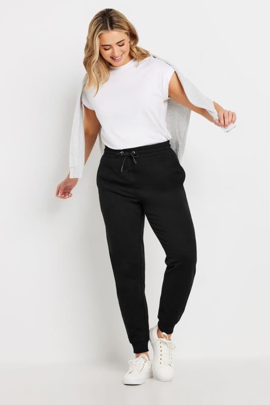 Evans M&Co 2 Pack Black Cuffed Drawstring Joggers