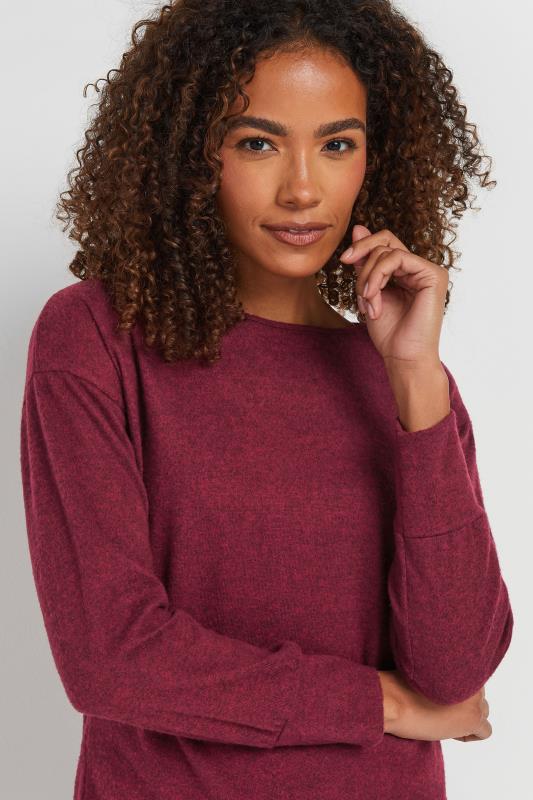 Evans M&Co Berry Red Long Sleeve Lounge Top