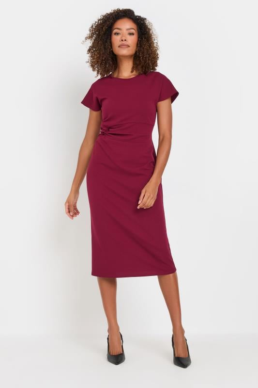 Evans M&Co Berry Red Twist Side Dress