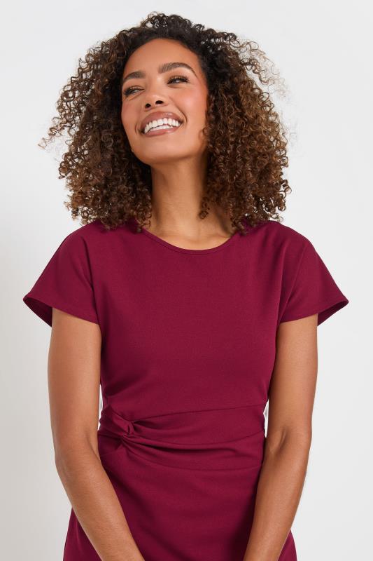 Evans M&Co Berry Red Twist Side Dress