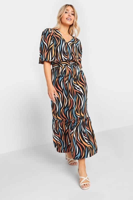 Evans M&Co Black Abstract Print Maxi Dress