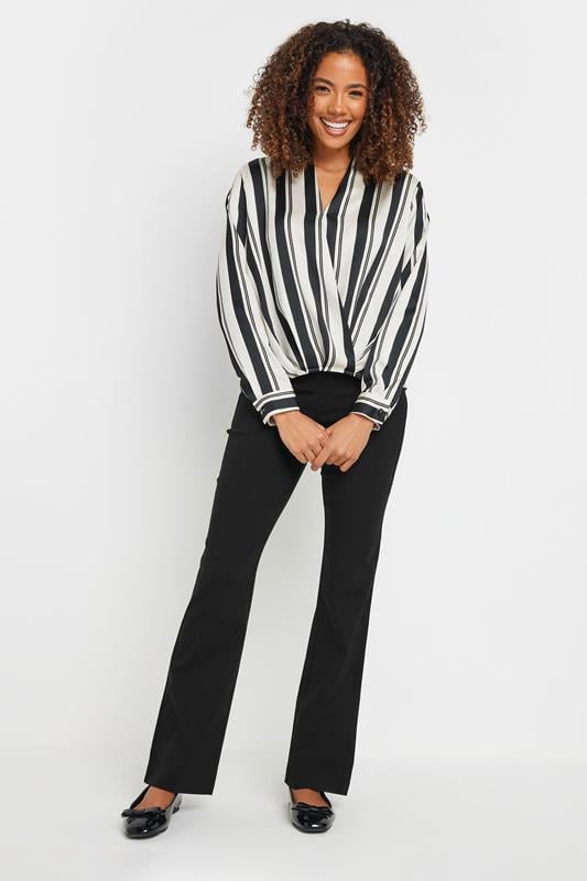 Evans M&Co Black Bootcut Bengaline Trousers