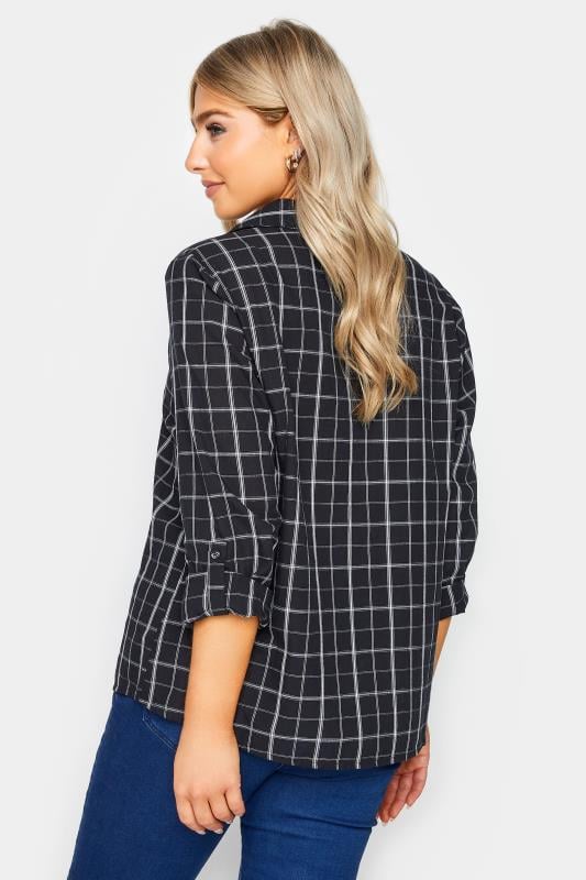 Evans M&Co Black Check Print Overhead Shirt