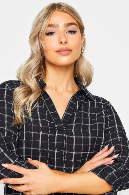 Evans M&Co Black Check Print Overhead Shirt
