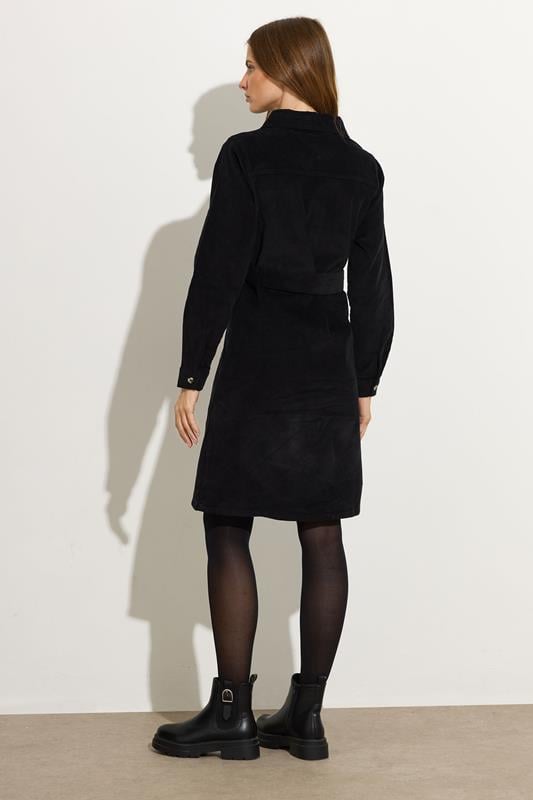 Evans M&Co Black Cord Shirt Dress