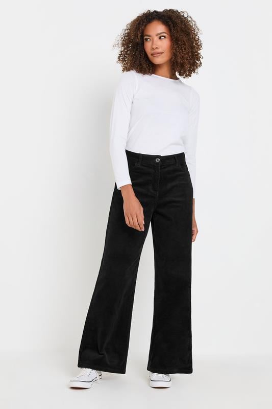 Evans M&Co Black Cord Wide Leg Trousers