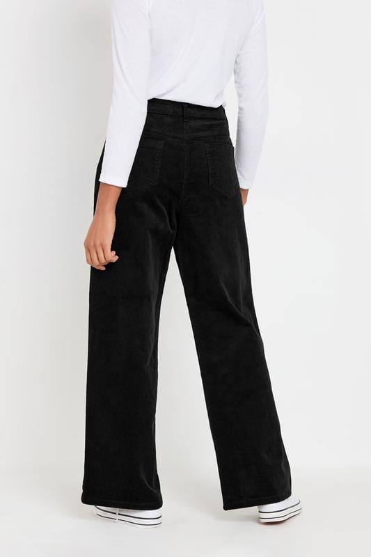 Evans M&Co Black Cord Wide Leg Trousers