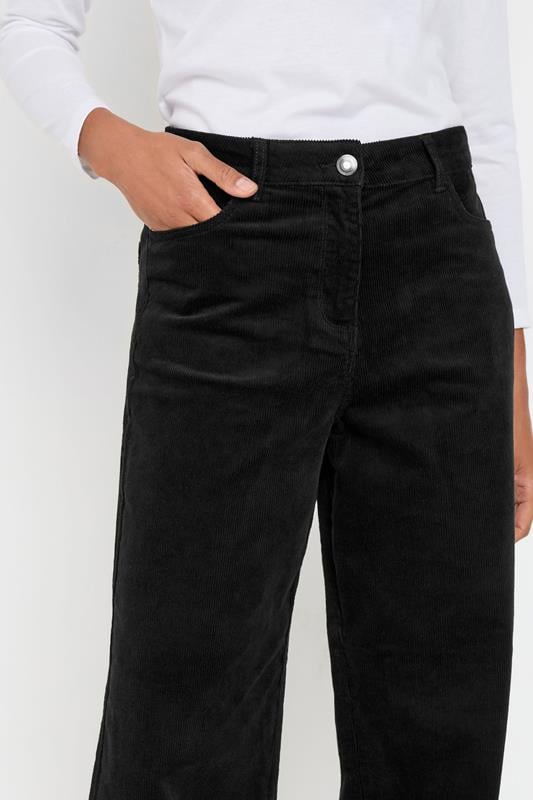 Evans M&Co Black Cord Wide Leg Trousers