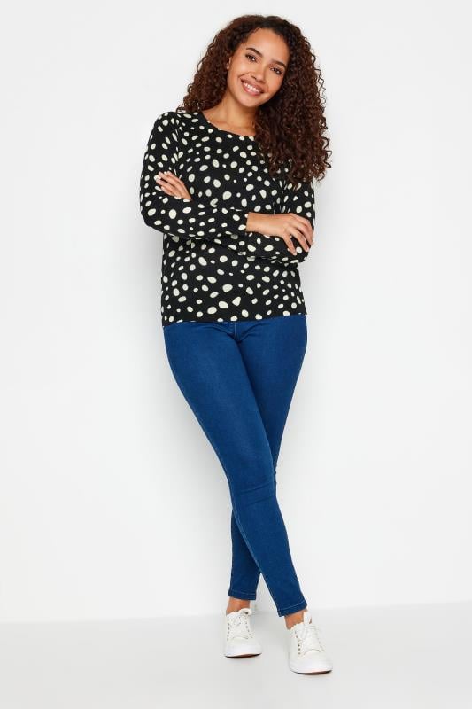 Evans M&Co Black Dalmatian Print Jumper