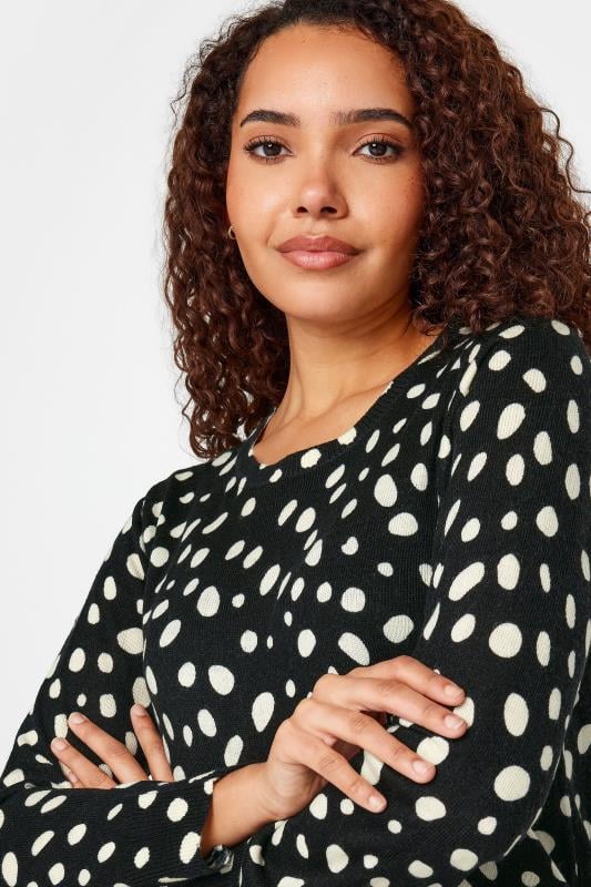 Evans M&Co Black Dalmatian Print Jumper