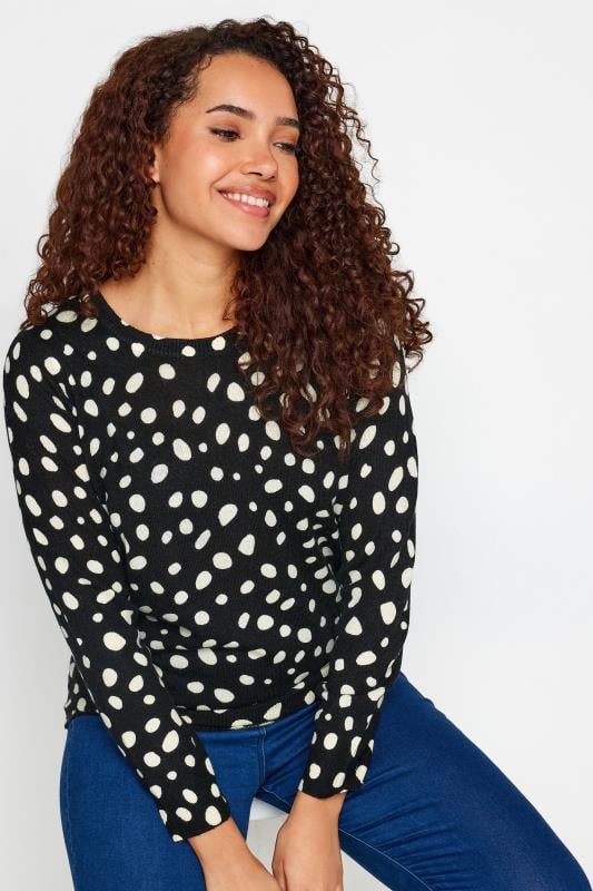 evans M&Co Black Dalmatian Print Jumper