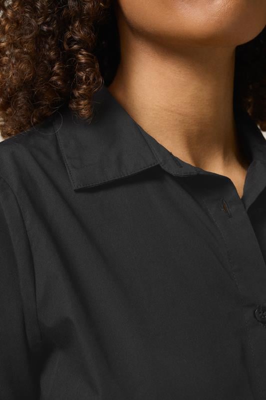 Evans M&Co Black Fitted Cotton Poplin Shirt