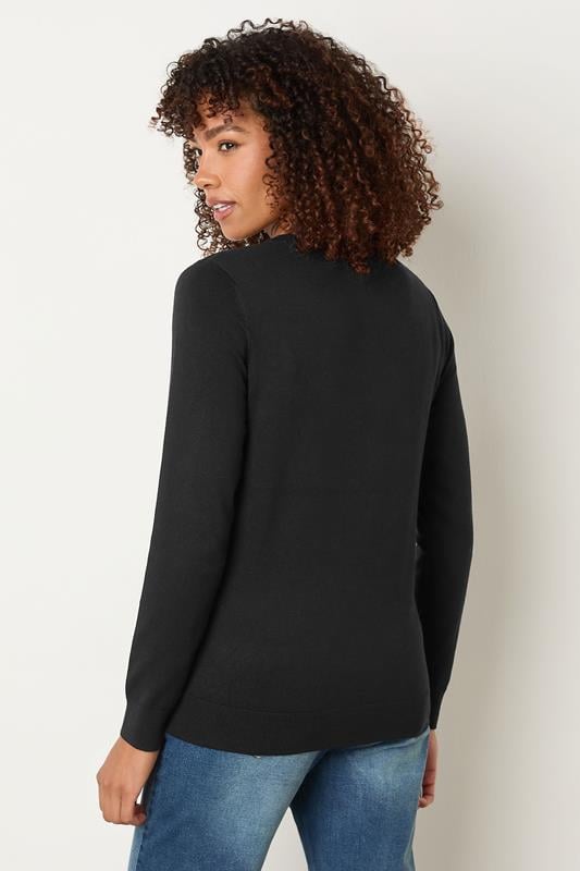 Evans M&Co Black Lace Detail Crew Neck Jumper