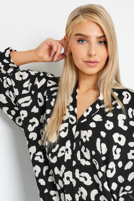 Evans M&Co Black Leopard Print Blouse