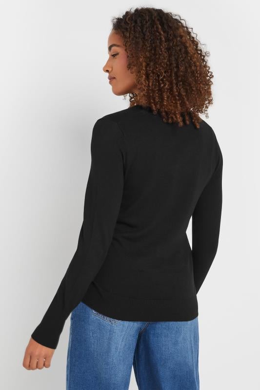 Evans M&Co Black Long Sleeve V-Neck Jumper