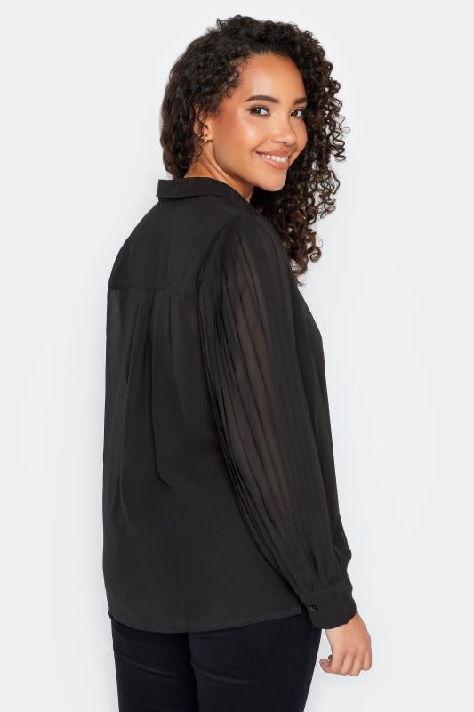 Evans M&Co Black Pleat Sleeve Shirt