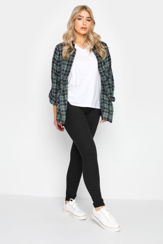 Evans M&Co Black Ponte Seam Detail Leggings
