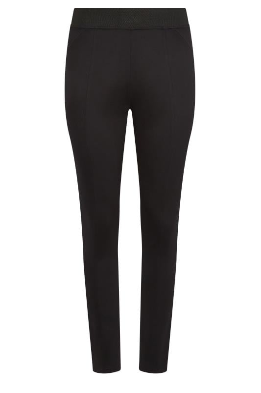 Evans M&Co Black Ponte Seam Detail Leggings