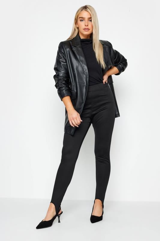 Evans M&Co Black Ponte Stirrup Leggings