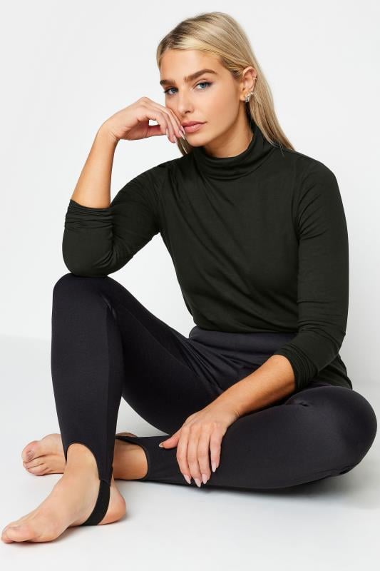 Evans M&Co Black Ponte Stirrup Leggings