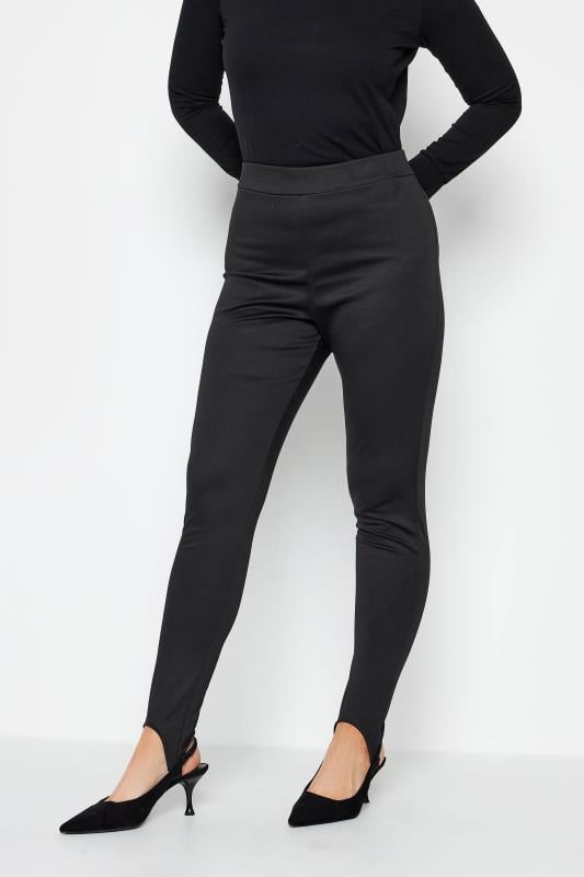 evans M&Co Black Ponte Stirrup Leggings