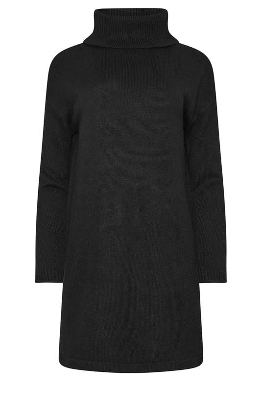 evans M&Co Black Roll Neck Tunic Jumper