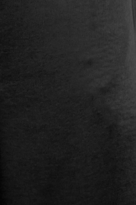 Evans M&Co Black Satin Wide Leg Trousers