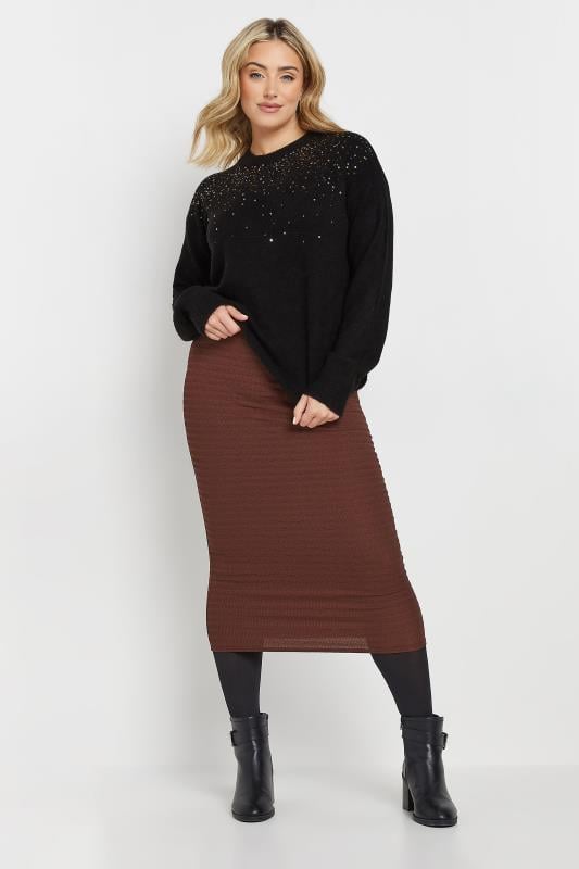 Evans M&Co Black Sequin Embellished Jumper