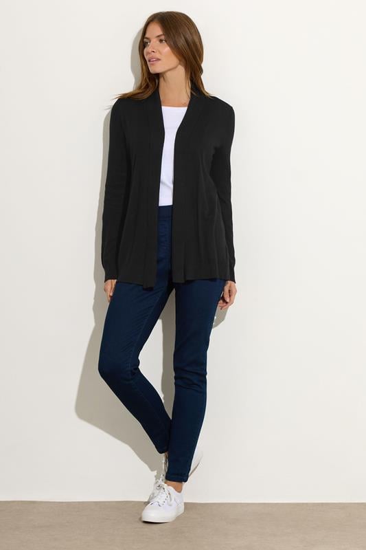 Evans M&Co Black Shawl Collar Cardigan