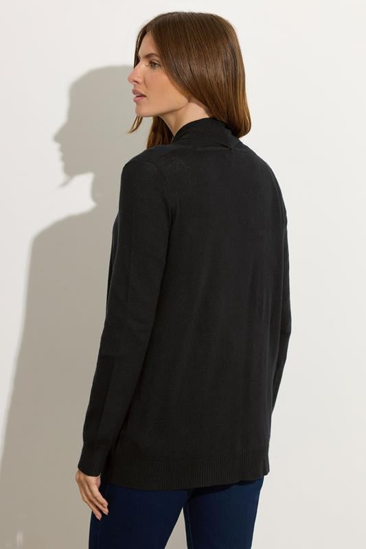 Evans M&Co Black Shawl Collar Cardigan