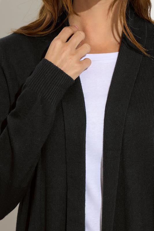 Evans M&Co Black Shawl Collar Cardigan