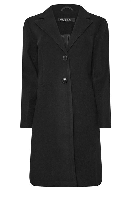 evans M&Co Black Single Breasted Tailored Coat