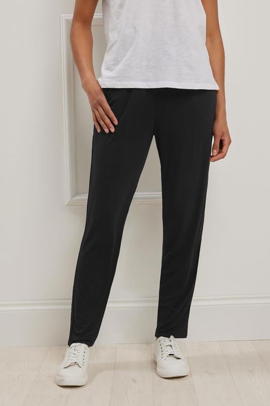 Evans M&Co Black Soft Jersey Hareem Trousers