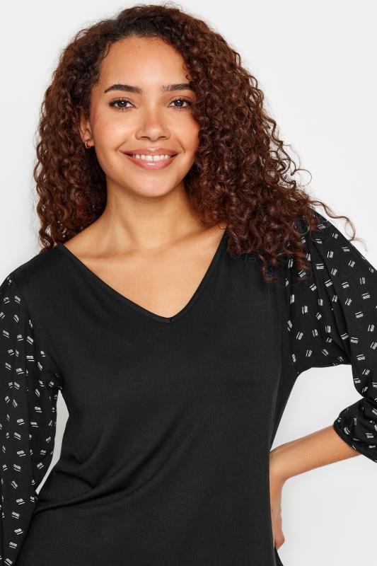 Evans M&Co Black Square Print Top
